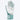 White and teal baseball batting glove with perforated palm and Tater logo on wrist strap