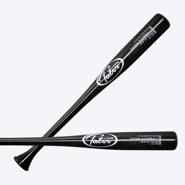 Black Tater Baseball short bat trainer, 24-inch maple wood bat for training and practice