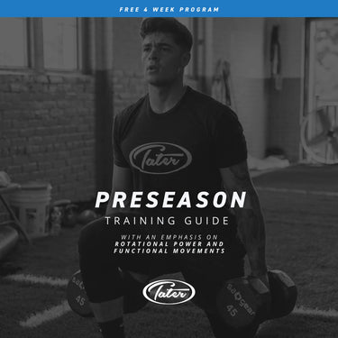 Cover of the Tater Preseason Training Guide, a 4-week baseball strength program