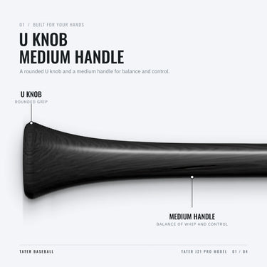 U knob and medium handle on the Tater J21 Pro