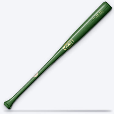 Tater KURTZ16 Pro maple wood bat with green handle, green barrel and gold oval logo
