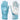 Pair of Tater long cuff batting gloves in Baby Blue Sky, back of hand and palm