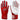 Pair of Tater long cuff batting gloves in Fire Ice, red with light blue accents