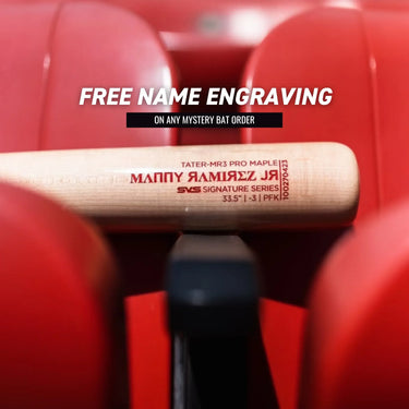 Manny Ramirez Jr. signature maple baseball bat with free name engraving offer, 33.5" pro model