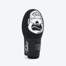 Black KONG sliding mitt by Tater, front view, black padded shell with white Kong gorilla graphic