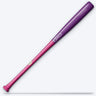 Tater BB34 wood softball bat with pink handle, purple barrel and white oval logo
