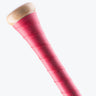 HNDL 0.5mm bat grip wrap in red on a wood bat handle