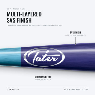 Silver Tater oval logo under the multi-layered SVS finish on the XL5 Pro barrel